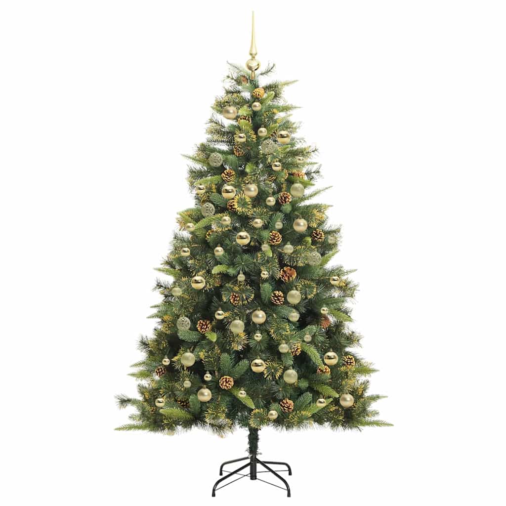 Kunstmatige Scharnier Kerstboom met Cones Groen 180 cm is nu te koop bij PeponiXL, paradijselijk wonen!