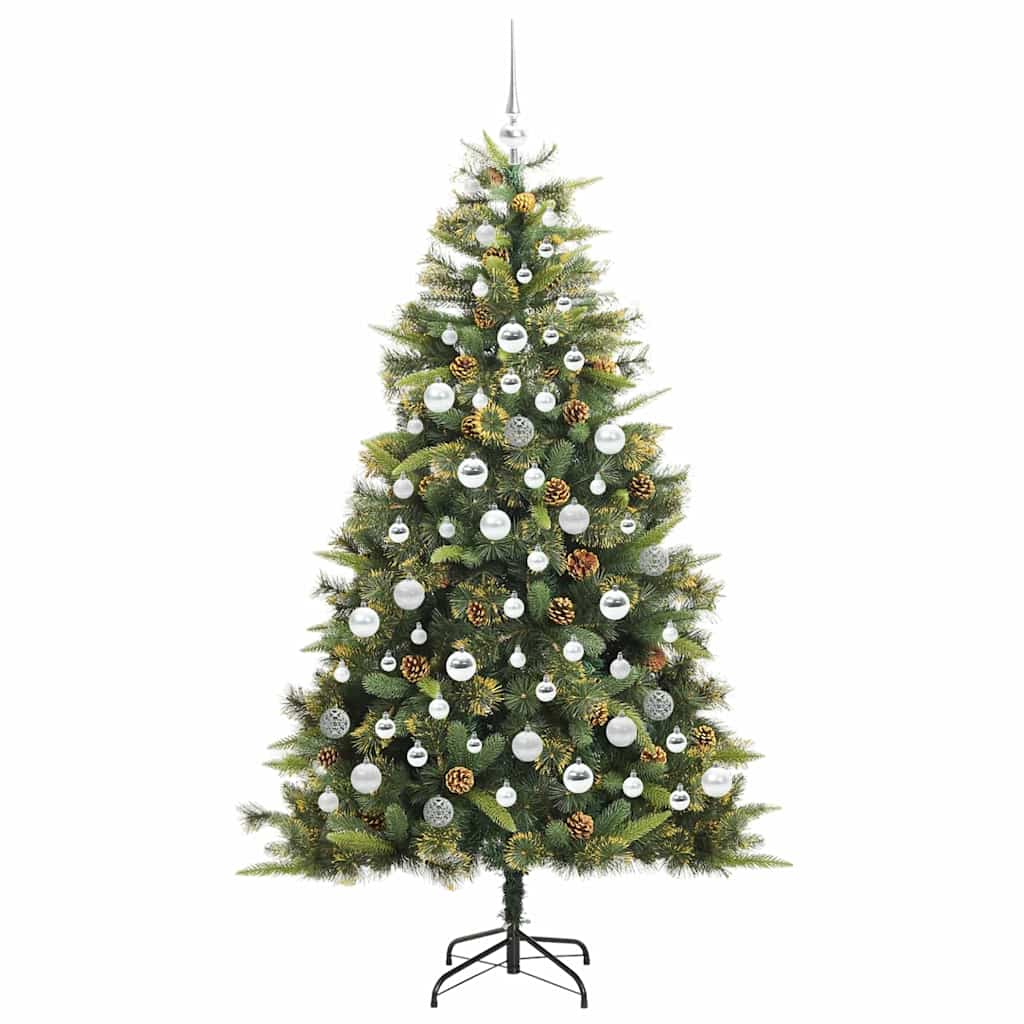 Kunstmatige Scharnier Kerstboom met Cones Groen 180 cm is nu te koop bij PeponiXL, paradijselijk wonen!