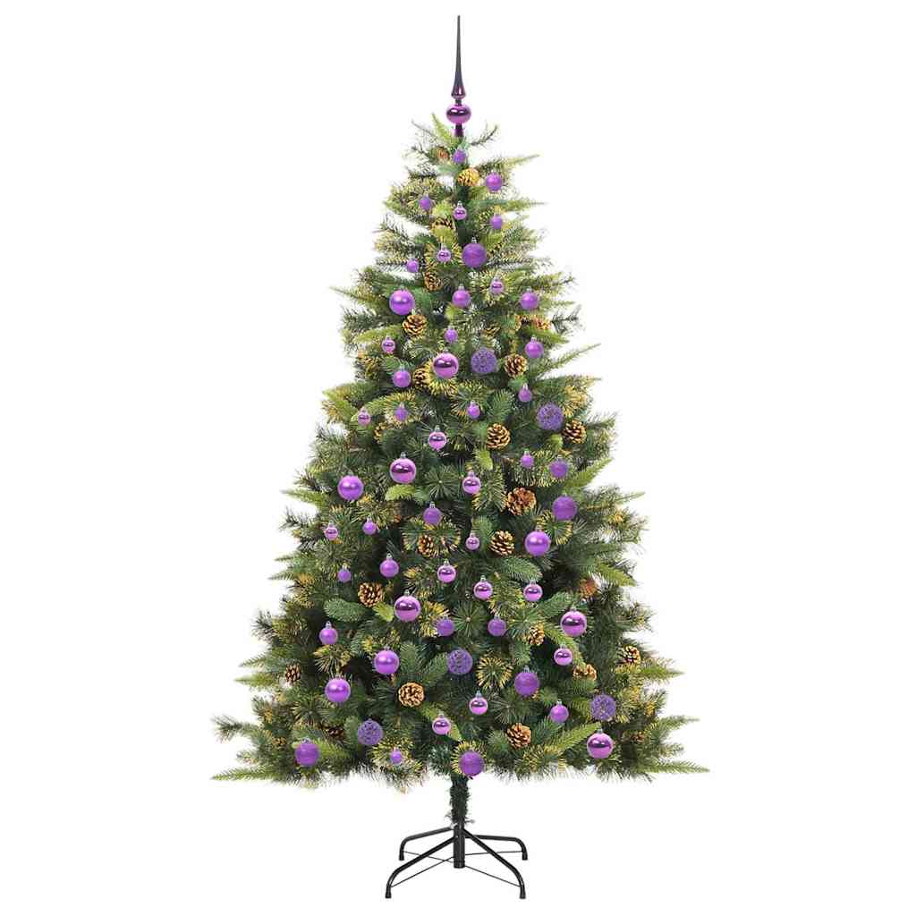 Kunstmatige Scharnier Kerstboom met Cones Groen 180 cm is nu te koop bij PeponiXL, paradijselijk wonen!