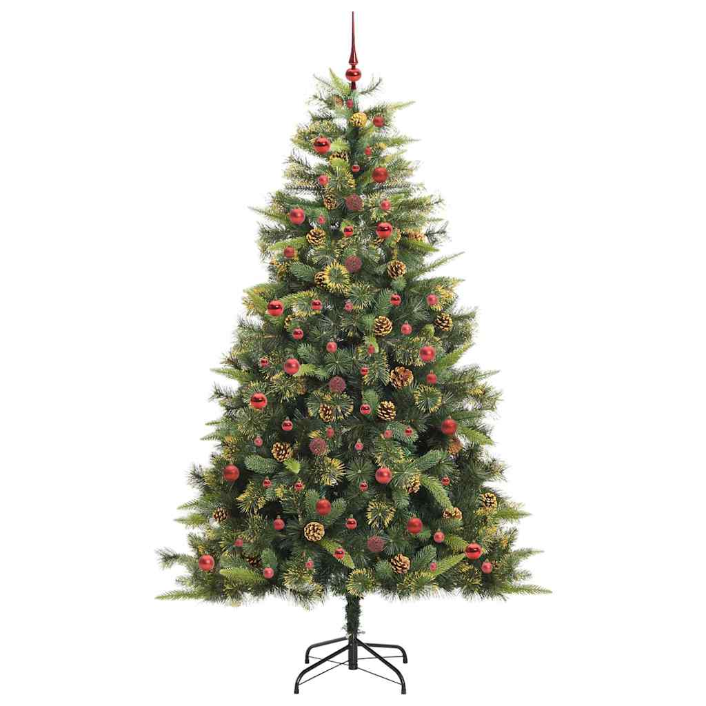 Kunstmatige Scharnier Kerstboom met Cones Groen 240 cm is nu te koop bij PeponiXL, paradijselijk wonen!
