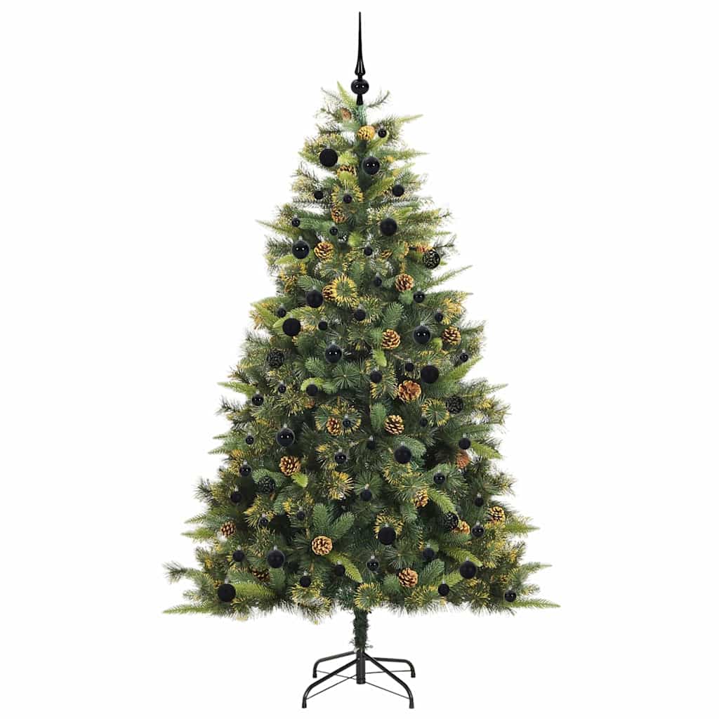 Kunstmatige Scharnier Kerstboom met Cones Groen 240 cm is nu te koop bij PeponiXL, paradijselijk wonen!