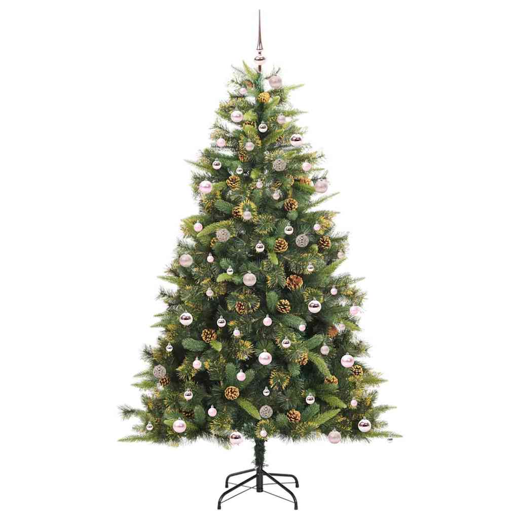 Kunstmatige Scharnier Kerstboom met Cones Groen 240 cm is nu te koop bij PeponiXL, paradijselijk wonen!