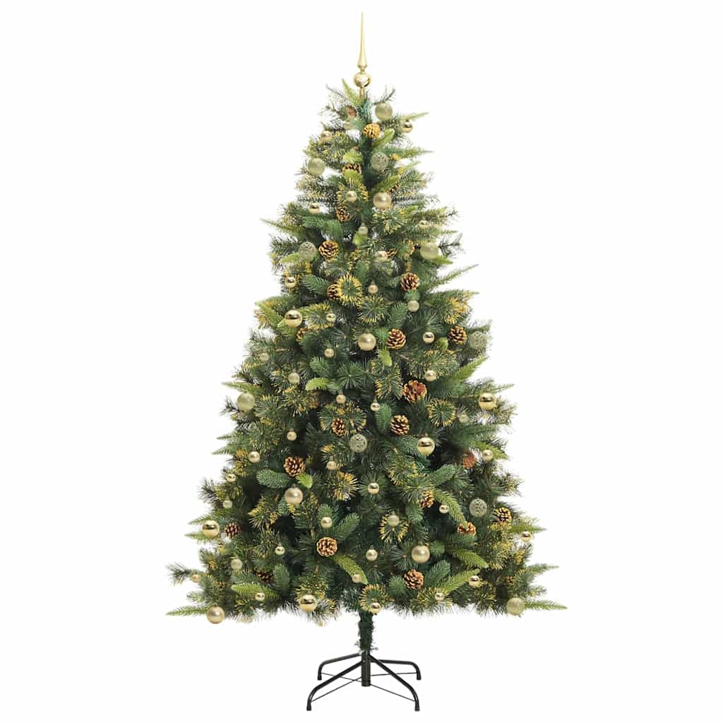 Kunstmatige Scharnier Kerstboom met Cones Groen 240 cm is nu te koop bij PeponiXL, paradijselijk wonen!