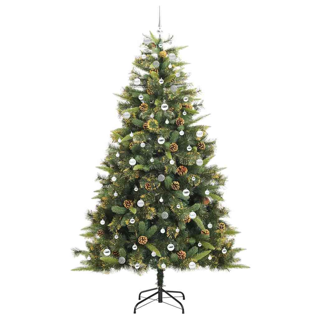 Kunstmatige Scharnier Kerstboom met Cones Groen 240 cm is nu te koop bij PeponiXL, paradijselijk wonen!