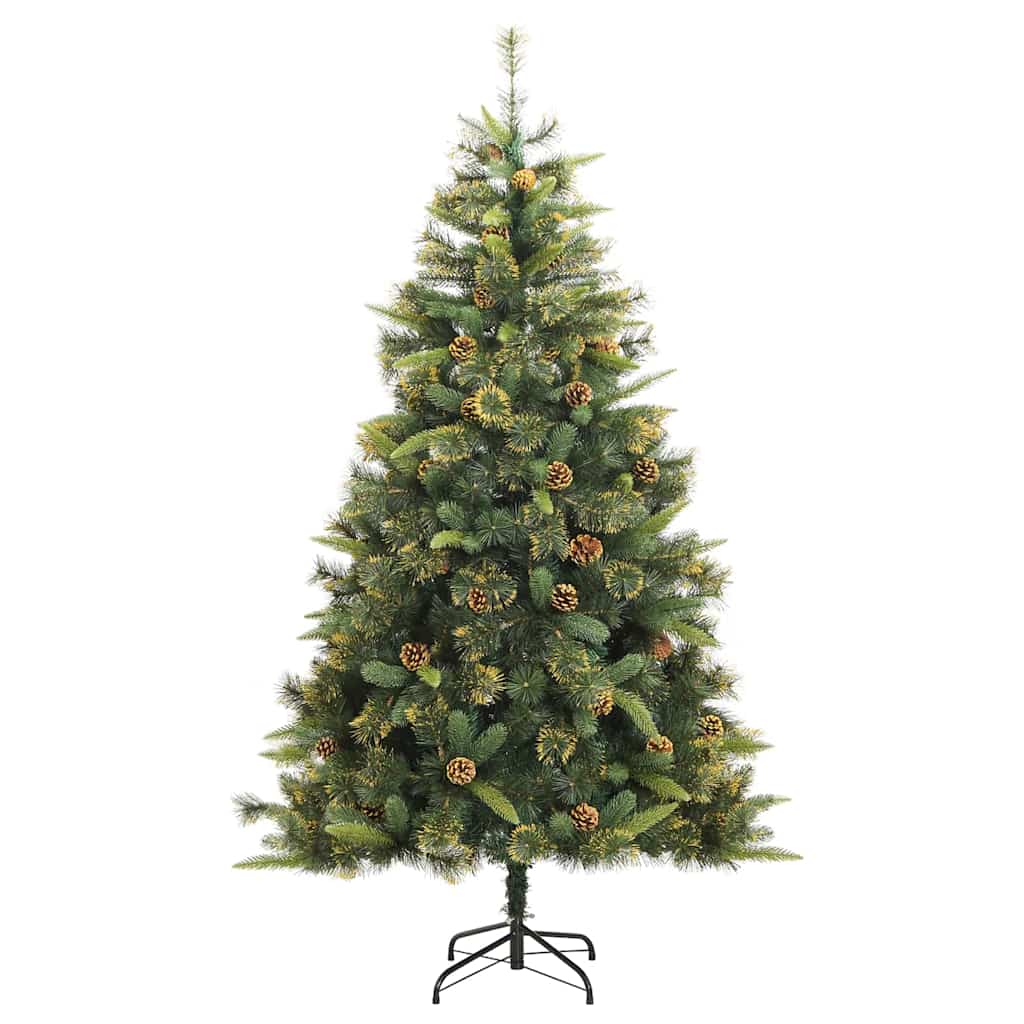Kunstmatige Scharnier Kerstboom met Cones Groen 240 cm is nu te koop bij PeponiXL, paradijselijk wonen!