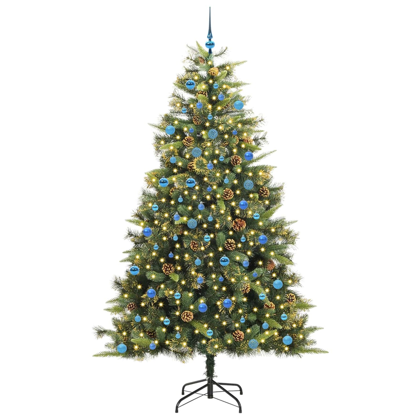 Kunstmatige Scharnier Kerstboom met Cones Groen 240 cm is nu te koop bij PeponiXL, paradijselijk wonen!
