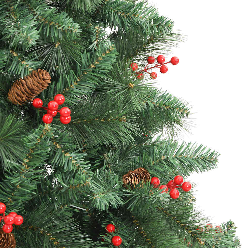 Kunstkerstboom met LED -striplichten Groen 210 cm PVC en Metaal is nu te koop bij PeponiXL, paradijselijk wonen!