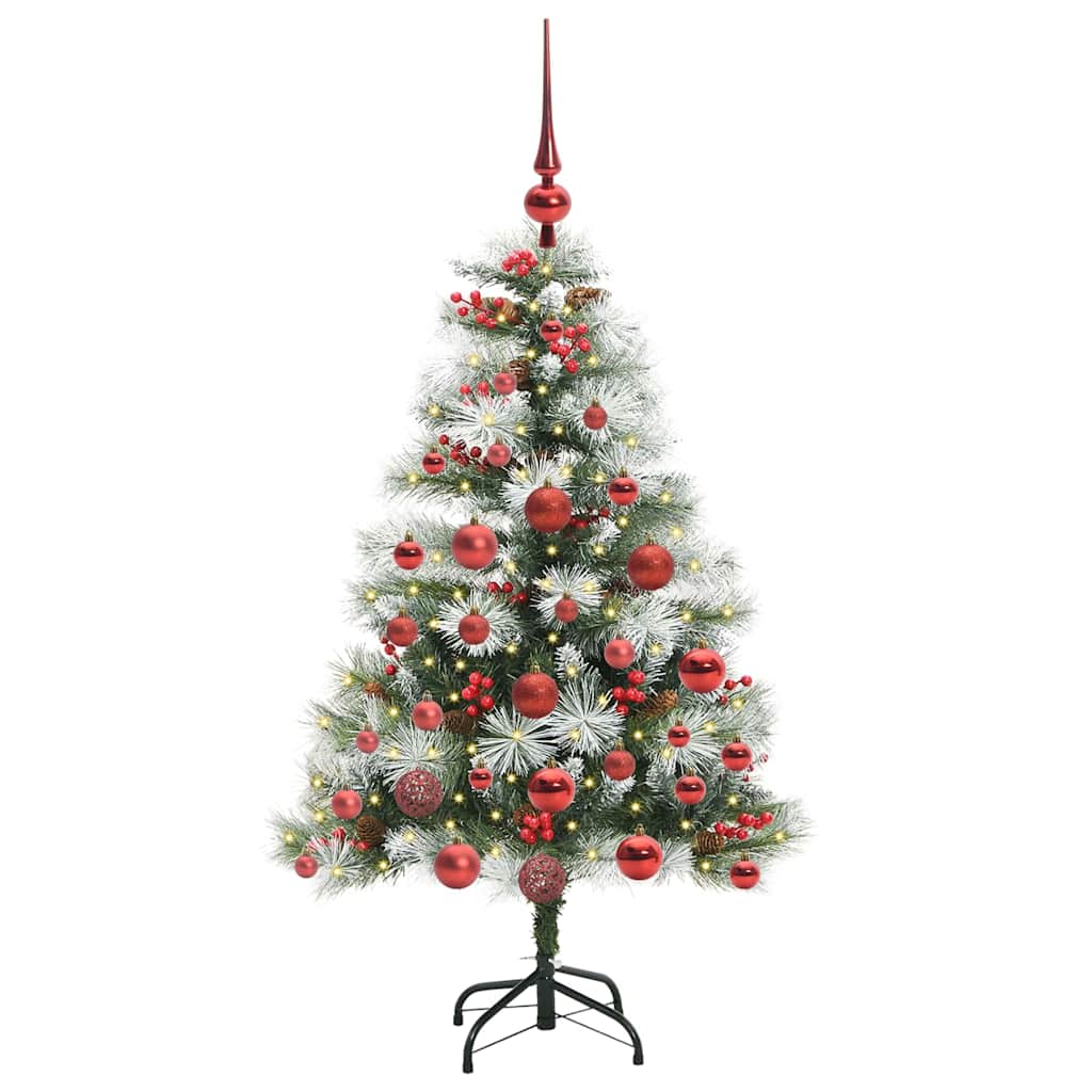 Kunstkerstboom Groen en wit 120 cm PVC en Metaal en Plastic is nu te koop bij PeponiXL, paradijselijk wonen!
