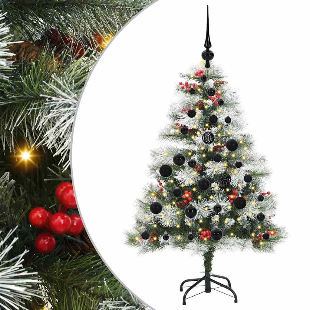 Kunstkerstboom Groen en wit 120 cm PVC en Metaal en Plastic is nu te koop bij PeponiXL, paradijselijk wonen!