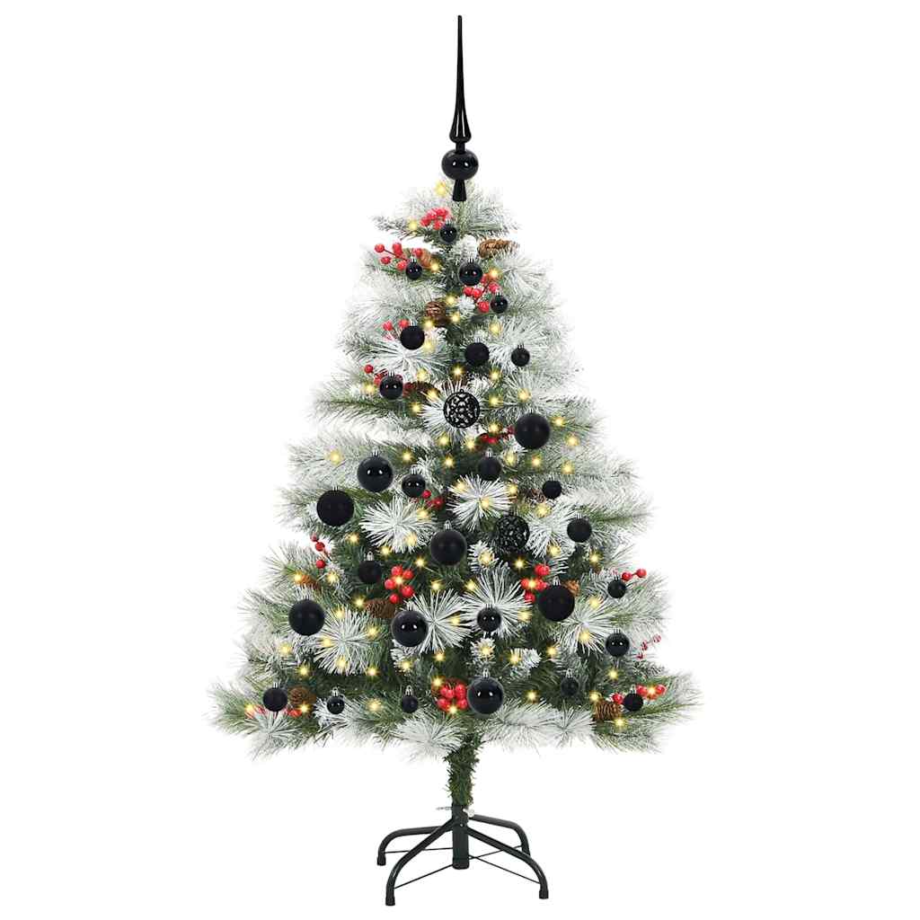Kunstkerstboom Groen en wit 120 cm PVC en Metaal en Plastic is nu te koop bij PeponiXL, paradijselijk wonen!