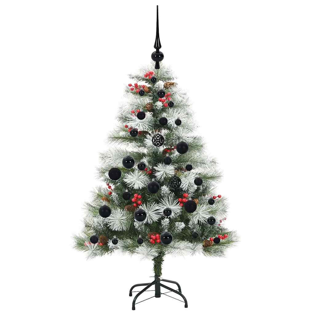 Kunstkerstboom Groen en wit 120 cm PVC en Metaal en Plastic is nu te koop bij PeponiXL, paradijselijk wonen!