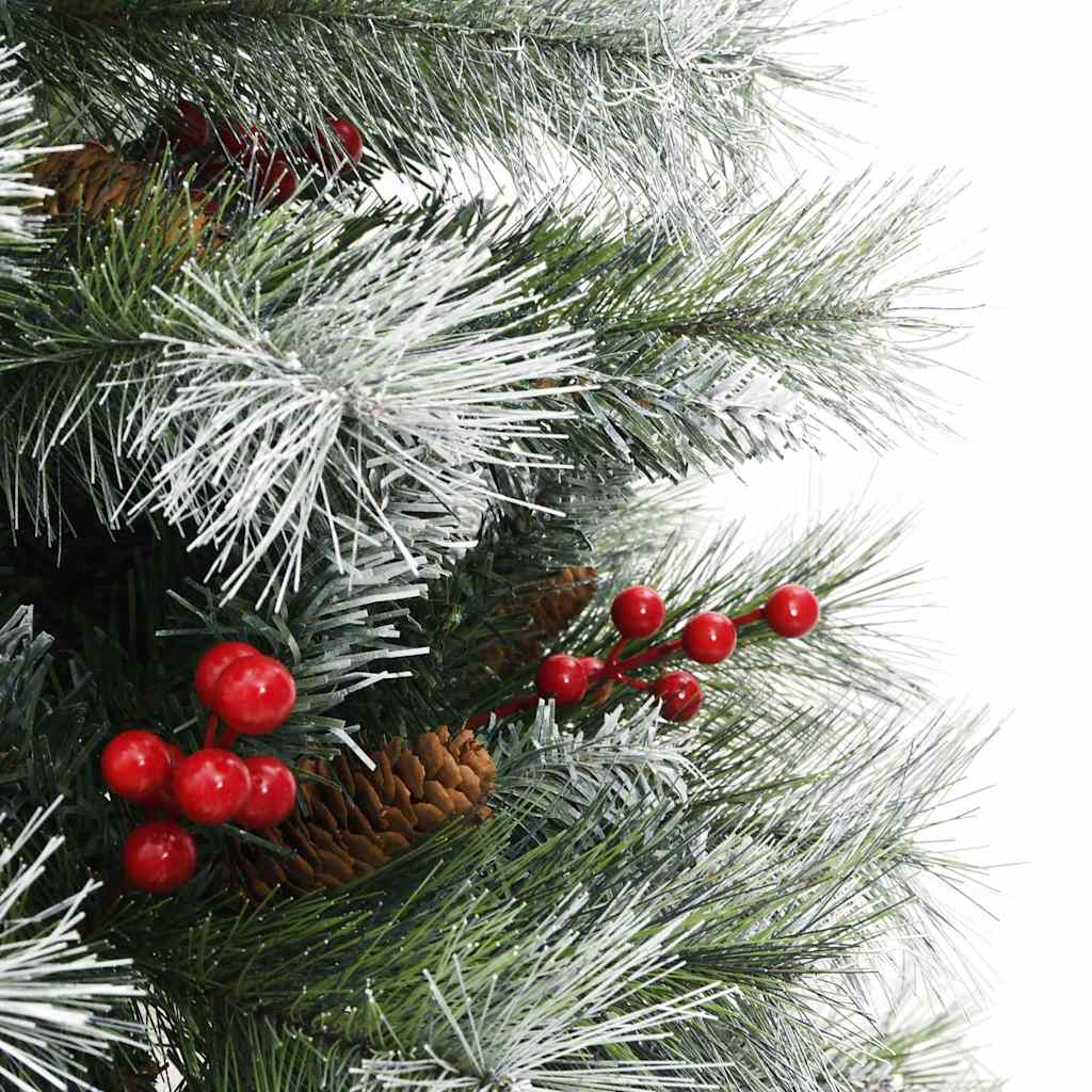 Kunstkerstboom Groen en wit 120 cm PVC en Metaal en Plastic is nu te koop bij PeponiXL, paradijselijk wonen!