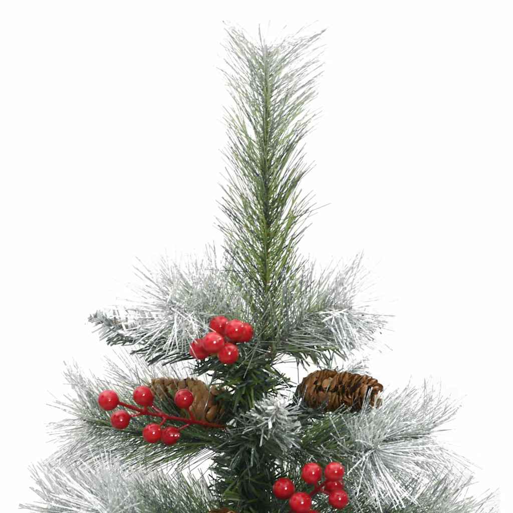 Kunstkerstboom Groen en wit 120 cm PVC en Metaal en Plastic is nu te koop bij PeponiXL, paradijselijk wonen!