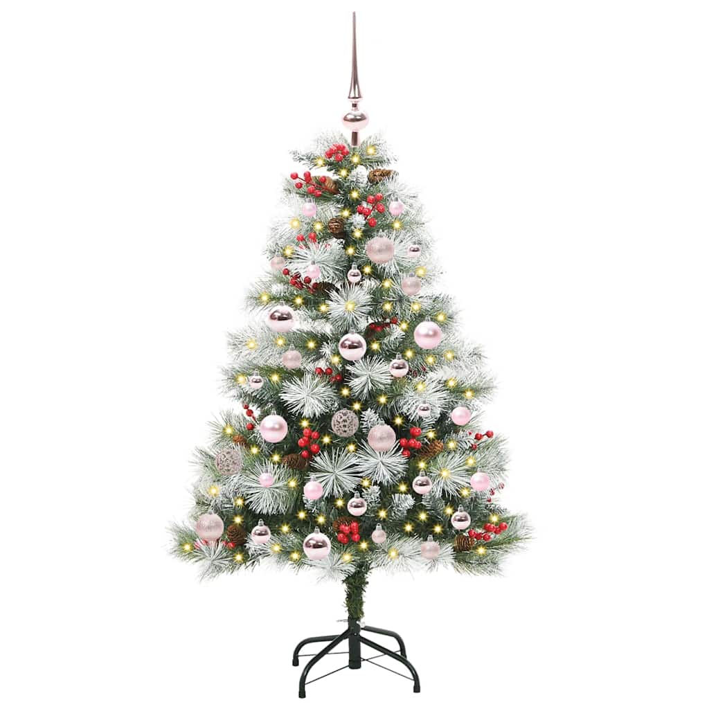 Kunstkerstboom Groen en wit 120 cm PVC en Metaal en Plastic is nu te koop bij PeponiXL, paradijselijk wonen!