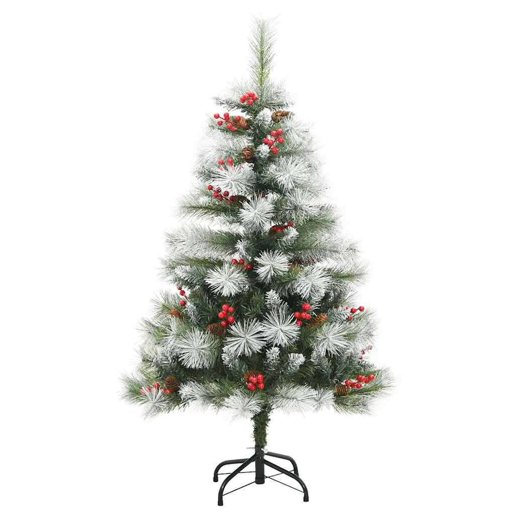 Kunstkerstboom Groen en wit 120 cm PVC en Metaal en Plastic is nu te koop bij PeponiXL, paradijselijk wonen!