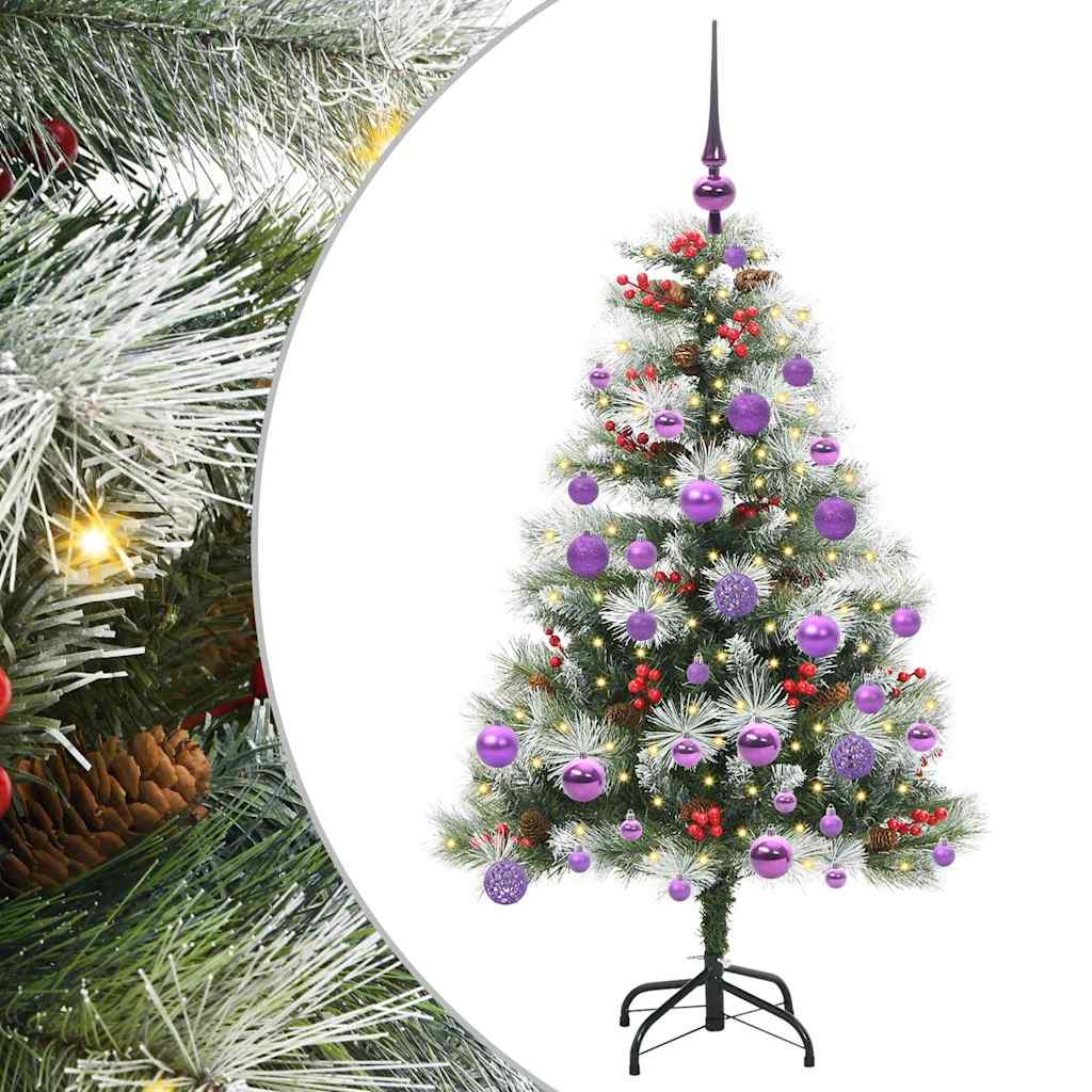 Kunstkerstboom Groen en wit 120 cm PVC en Metaal en Plastic is nu te koop bij PeponiXL, paradijselijk wonen!