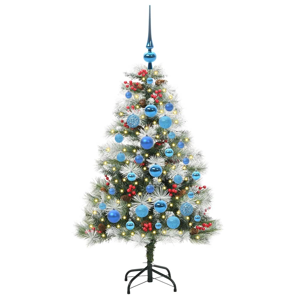 Kunstkerstboom Groen en wit 120 cm PVC en Metaal en Plastic is nu te koop bij PeponiXL, paradijselijk wonen!