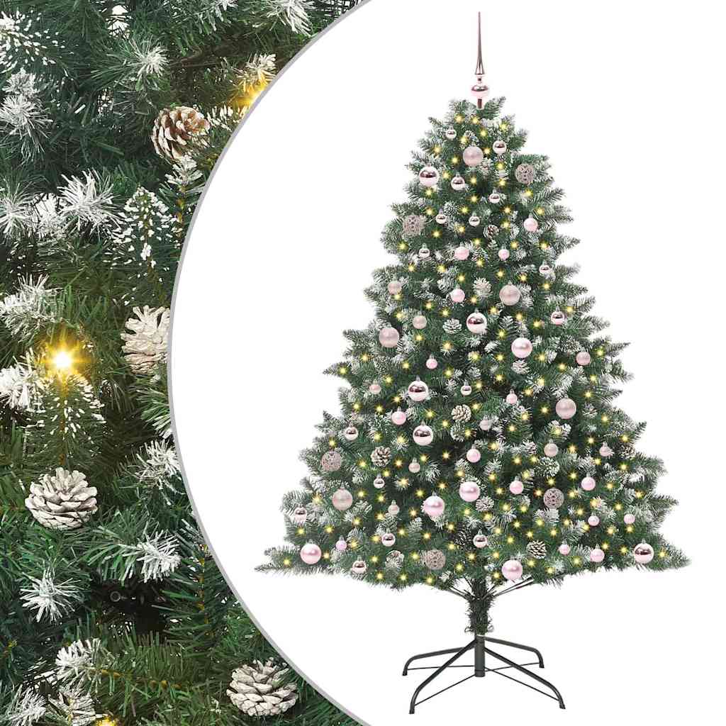 Kunstkerstboom met 300 LED Groen 180 cm PVC en Plastic en Staal is nu te koop bij PeponiXL, paradijselijk wonen!