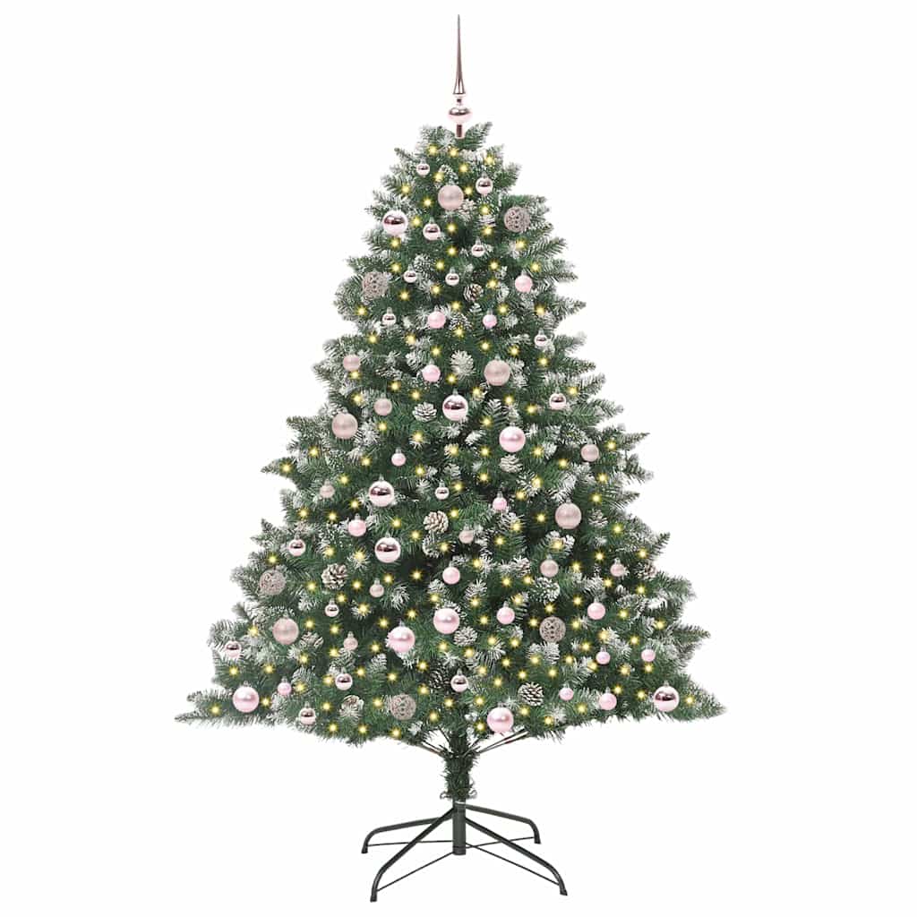Kunstkerstboom met 300 LED Groen 180 cm PVC en Plastic en Staal is nu te koop bij PeponiXL, paradijselijk wonen!