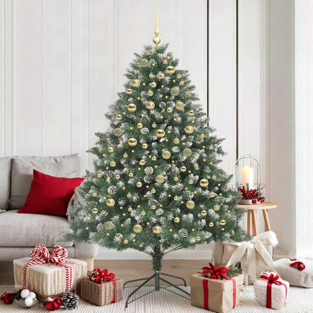 Kunstkerstboom met 300 LED Groen 180 cm PVC en Plastic en Staal is nu te koop bij PeponiXL, paradijselijk wonen!