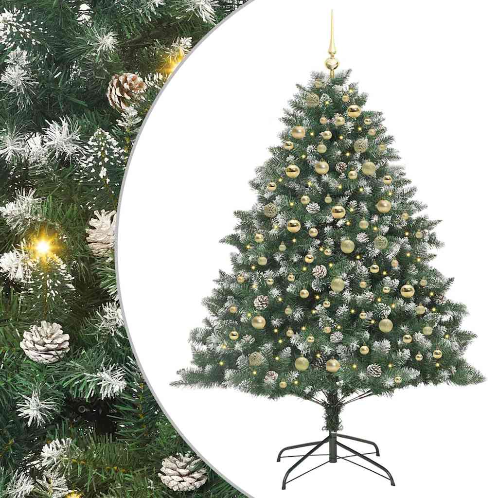 Kunstkerstboom met 300 LED Groen 180 cm PVC en Plastic en Staal is nu te koop bij PeponiXL, paradijselijk wonen!
