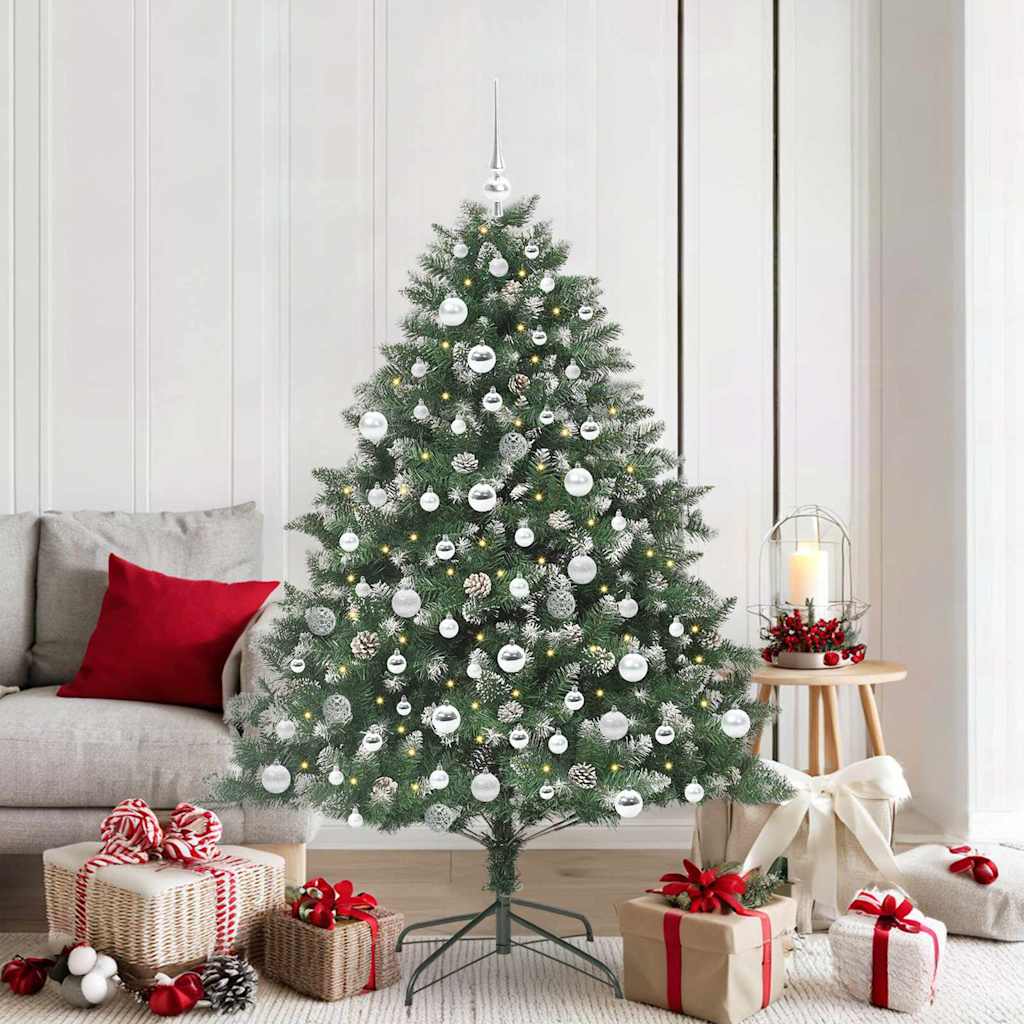 Kunstkerstboom met 300 LED Groen 180 cm PVC en Plastic en Staal is nu te koop bij PeponiXL, paradijselijk wonen!