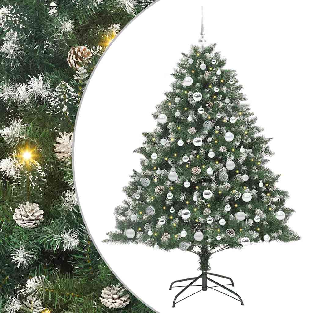 Kunstkerstboom met 300 LED Groen 180 cm PVC en Plastic en Staal is nu te koop bij PeponiXL, paradijselijk wonen!