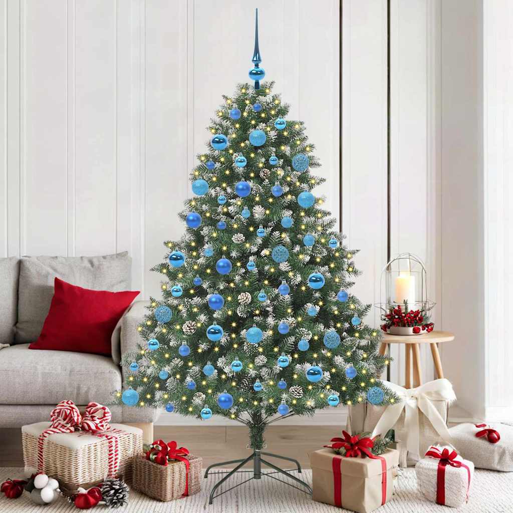 Kunstkerstboom met 300 LED Groen 180 cm PVC en Plastic en Staal is nu te koop bij PeponiXL, paradijselijk wonen!