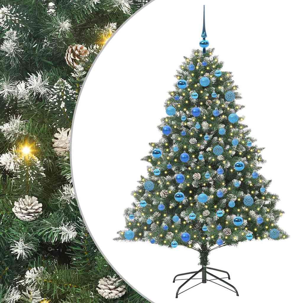 Kunstkerstboom met 300 LED Groen 180 cm PVC en Plastic en Staal is nu te koop bij PeponiXL, paradijselijk wonen!