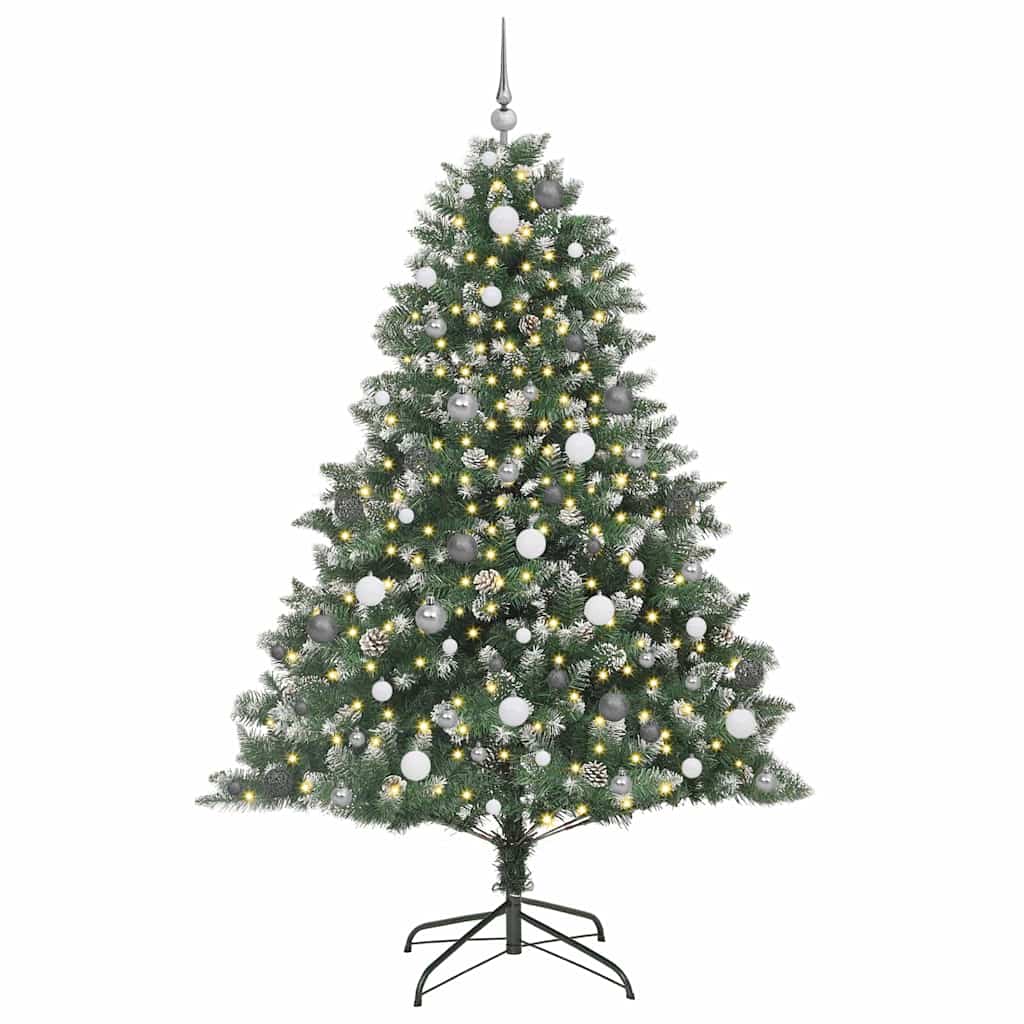 Kunstkerstboom met 300 LED Groen 210 cm PVC en Plastic en Staal is nu te koop bij PeponiXL, paradijselijk wonen!