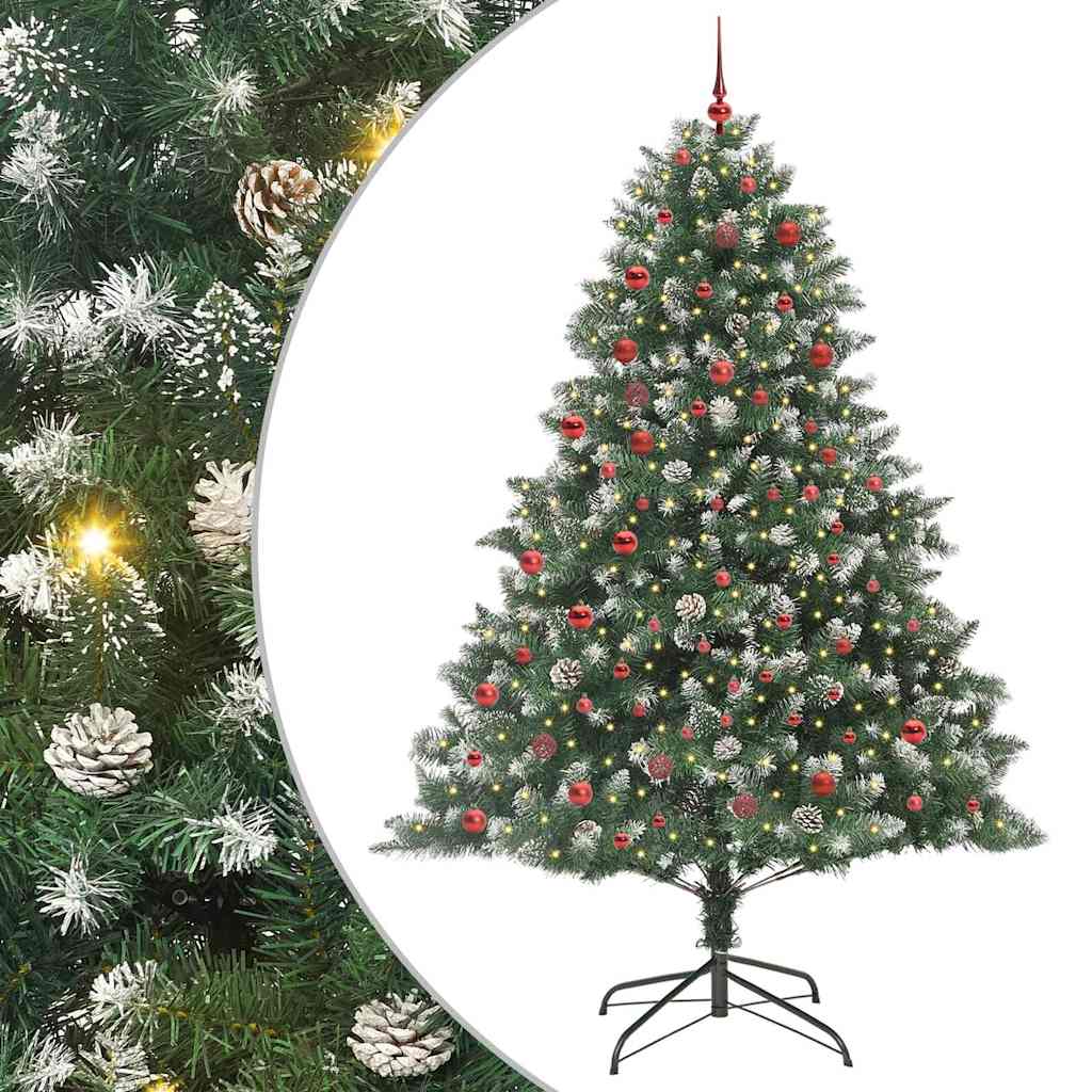 Kunstkerstboom met 300 LED Groen 210 cm PVC en Plastic en Staal is nu te koop bij PeponiXL, paradijselijk wonen!
