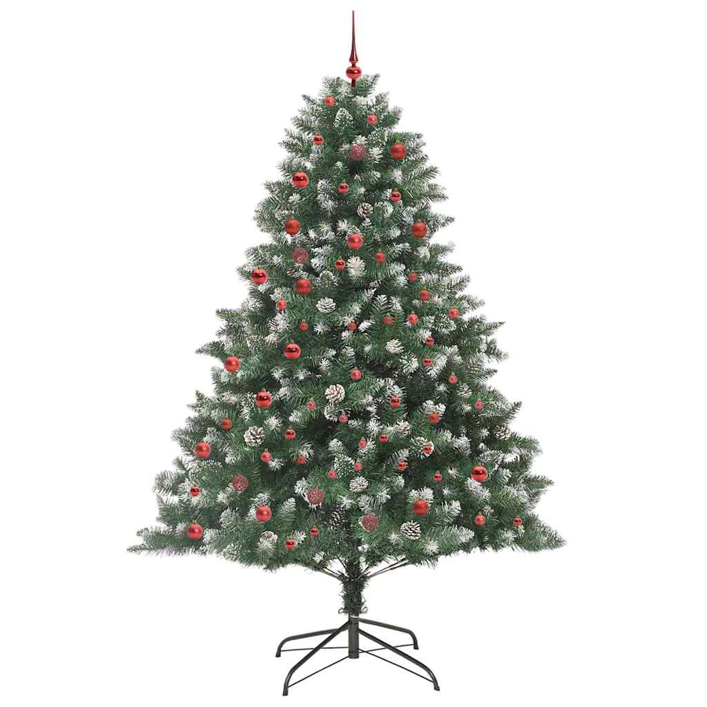 Kunstkerstboom met 300 LED Groen 210 cm PVC en Plastic en Staal is nu te koop bij PeponiXL, paradijselijk wonen!