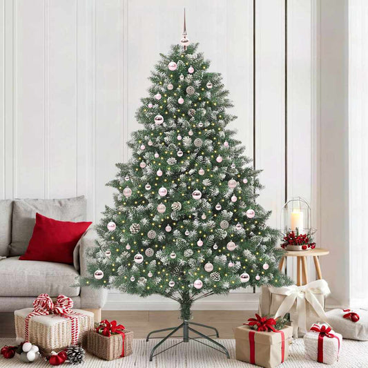 Kunstkerstboom met 300 LED Groen 210 cm PVC en Plastic en Staal is nu te koop bij PeponiXL, paradijselijk wonen!