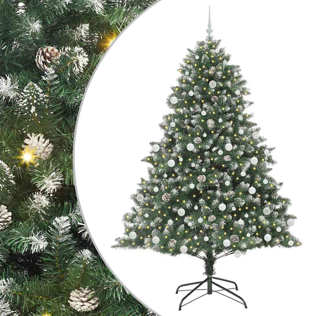 Kunstkerstboom met 300 LED Groen 210 cm PVC en Plastic en Staal is nu te koop bij PeponiXL, paradijselijk wonen!