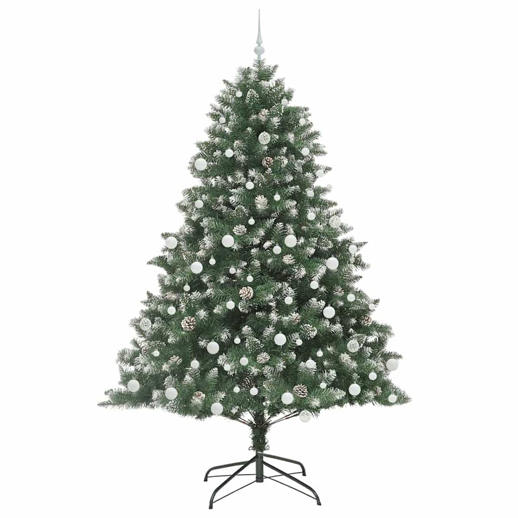 Kunstkerstboom met 300 LED Groen 210 cm PVC en Plastic en Staal is nu te koop bij PeponiXL, paradijselijk wonen!