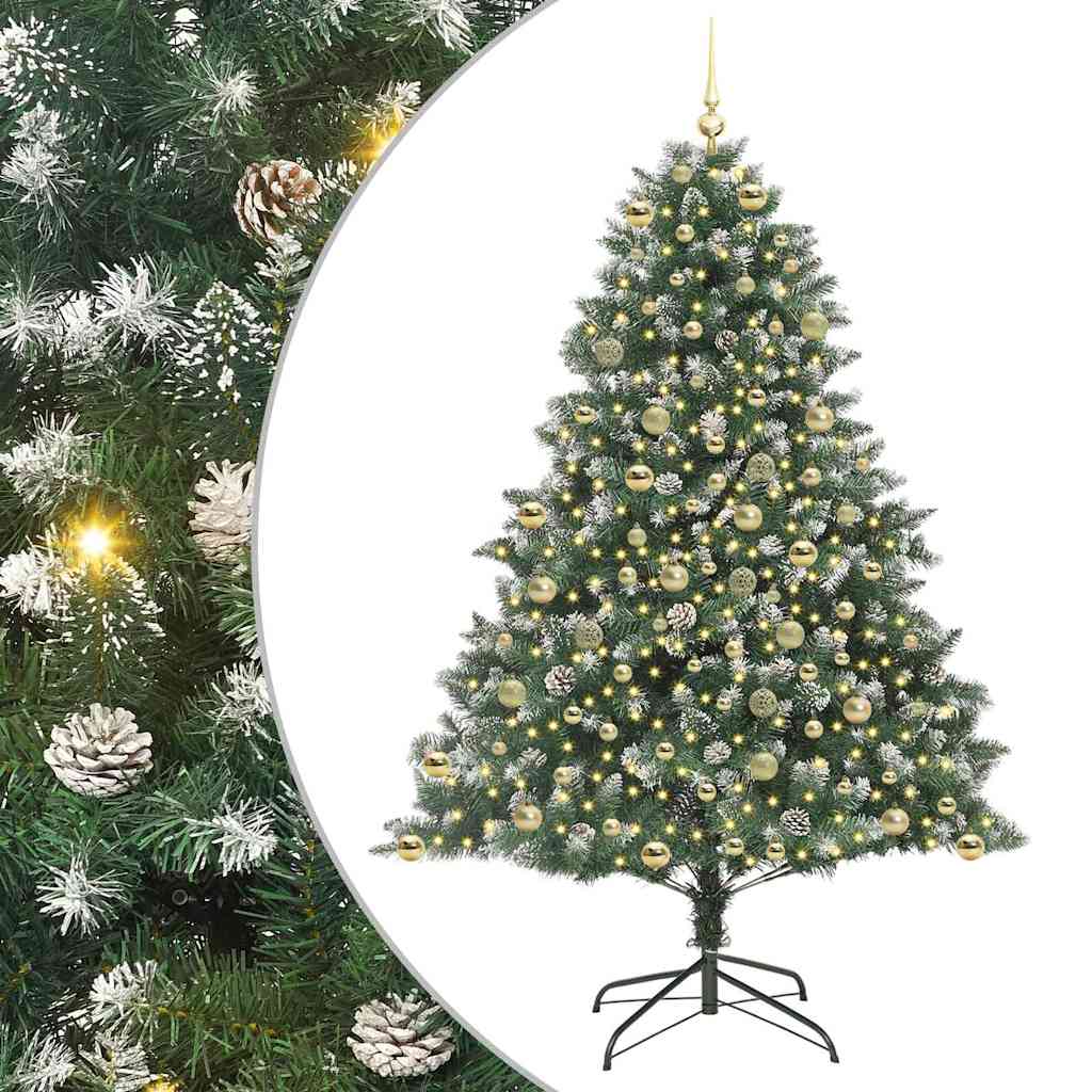 Kunstkerstboom met 300 LED Groen 210 cm PVC en Plastic en Staal is nu te koop bij PeponiXL, paradijselijk wonen!