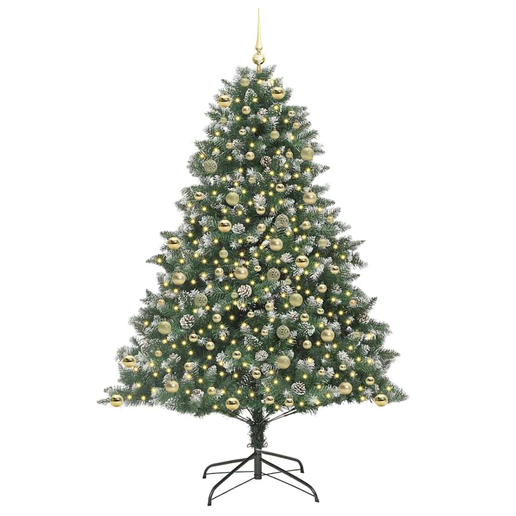 Kunstkerstboom met 300 LED Groen 210 cm PVC en Plastic en Staal is nu te koop bij PeponiXL, paradijselijk wonen!