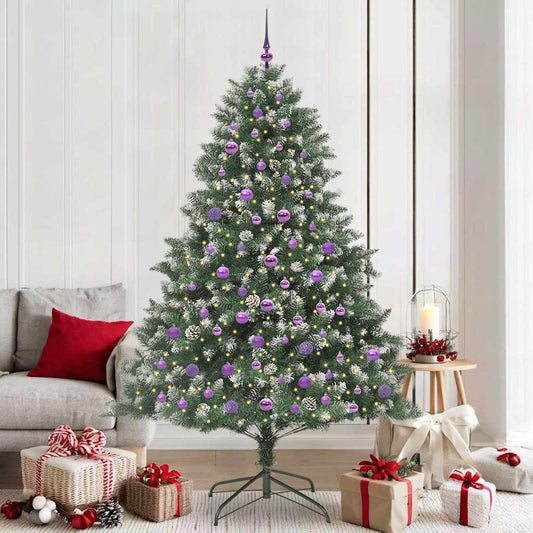 Kunstkerstboom met 300 LED Groen 210 cm PVC en Plastic en Staal is nu te koop bij PeponiXL, paradijselijk wonen!