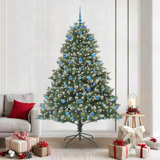 Kunstkerstboom met 300 LED Groen 210 cm PVC en Plastic en Staal is nu te koop bij PeponiXL, paradijselijk wonen!