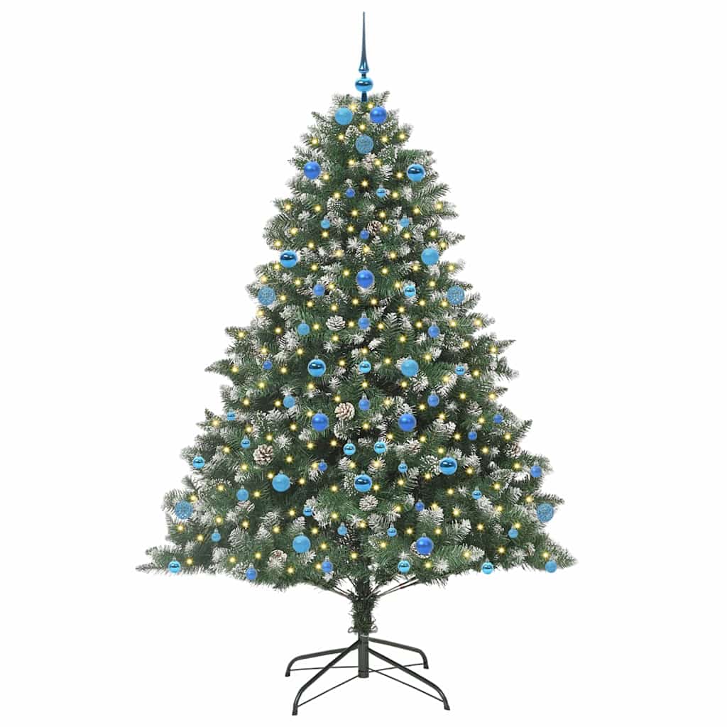 Kunstkerstboom met 300 LED Groen 210 cm PVC en Plastic en Staal is nu te koop bij PeponiXL, paradijselijk wonen!