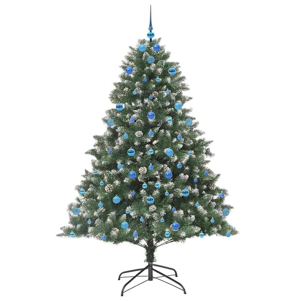 Kunstkerstboom met 300 LED Groen 210 cm PVC en Plastic en Staal is nu te koop bij PeponiXL, paradijselijk wonen!