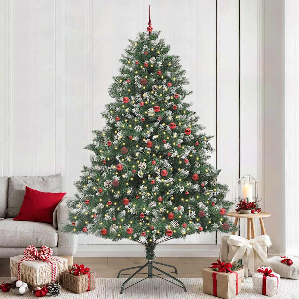 Kunstkerstboom met 300 LED Groen 240 cm PVC en Plastic en Staal is nu te koop bij PeponiXL, paradijselijk wonen!