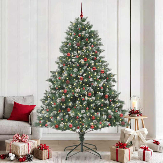 Kunstkerstboom met 300 LED Groen 240 cm PVC en Plastic en Staal is nu te koop bij PeponiXL, paradijselijk wonen!