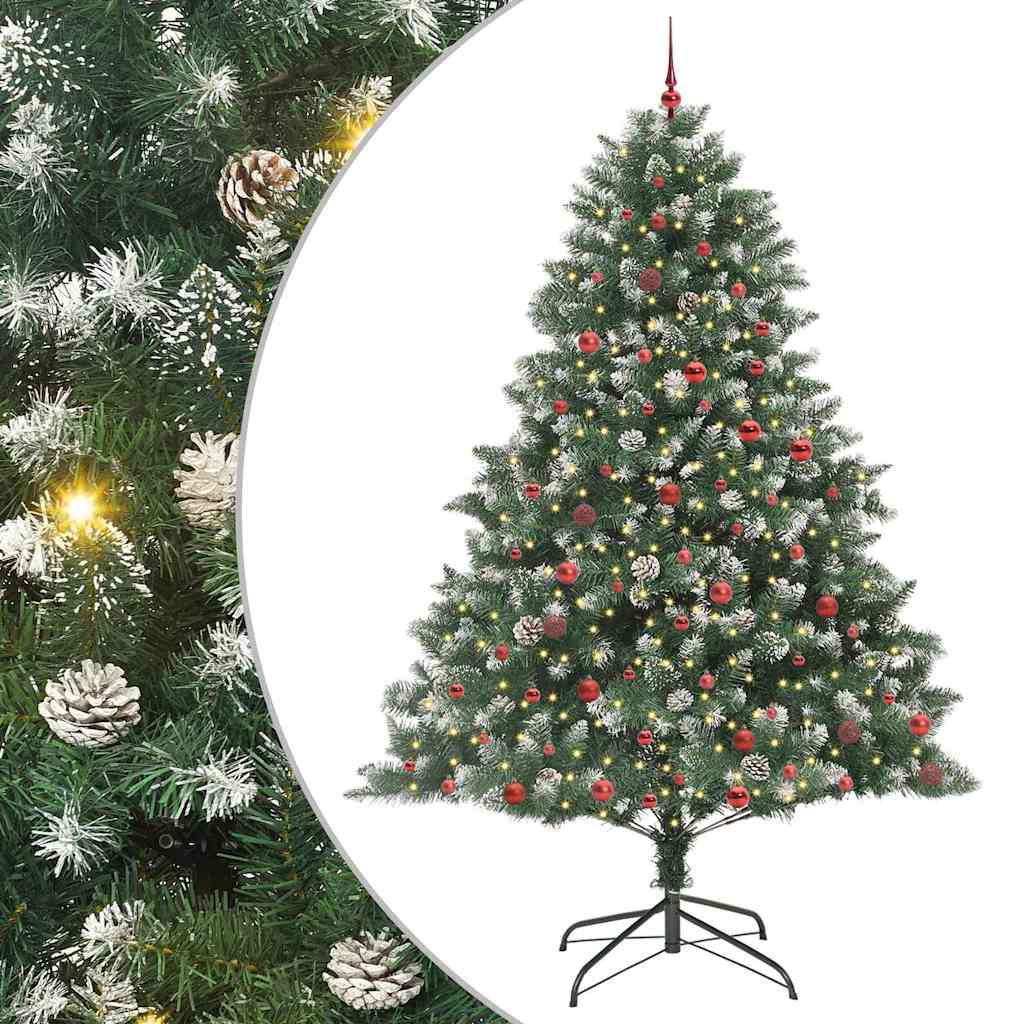 Kunstkerstboom met 300 LED Groen 240 cm PVC en Plastic en Staal is nu te koop bij PeponiXL, paradijselijk wonen!