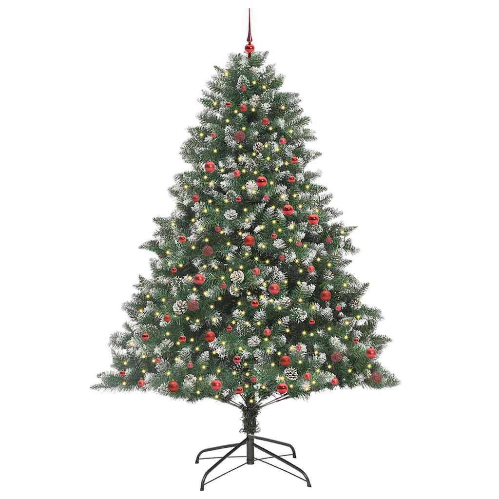 Kunstkerstboom met 300 LED Groen 240 cm PVC en Plastic en Staal is nu te koop bij PeponiXL, paradijselijk wonen!