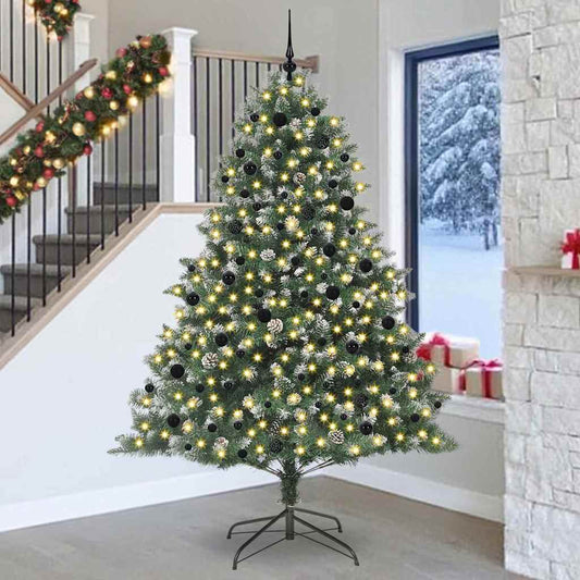 Kunstkerstboom met 300 LED Groen 240 cm PVC en Plastic en Staal is nu te koop bij PeponiXL, paradijselijk wonen!