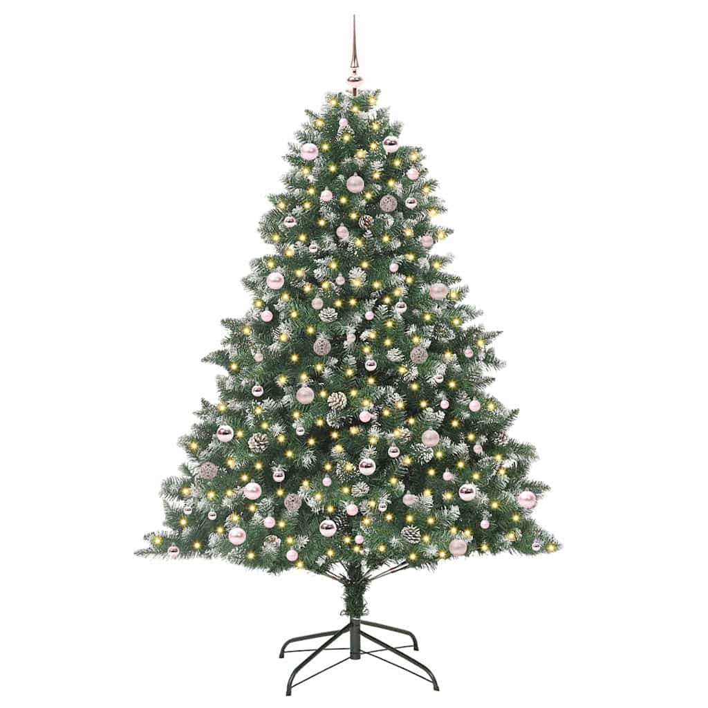 Kunstkerstboom met 300 LED Groen 240 cm PVC en Plastic en Staal is nu te koop bij PeponiXL, paradijselijk wonen!