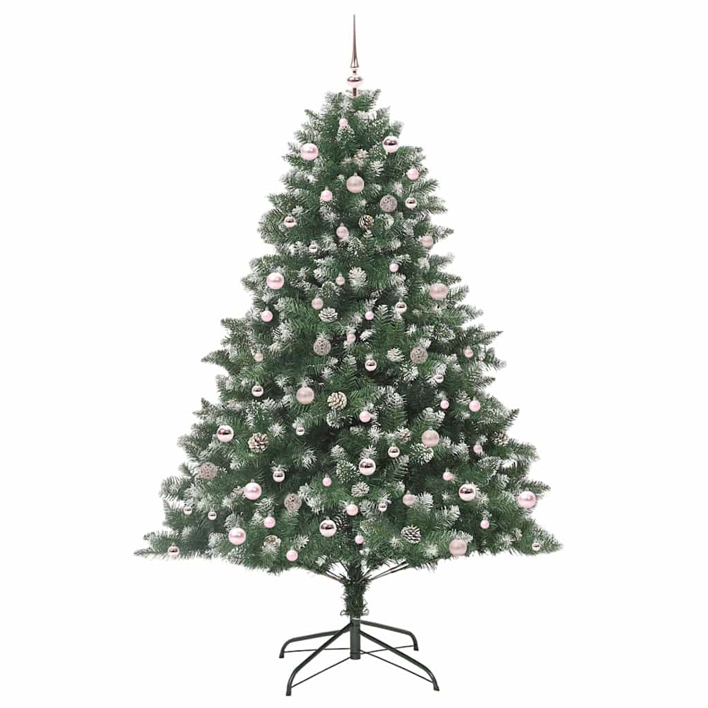 Kunstkerstboom met 300 LED Groen 240 cm PVC en Plastic en Staal is nu te koop bij PeponiXL, paradijselijk wonen!