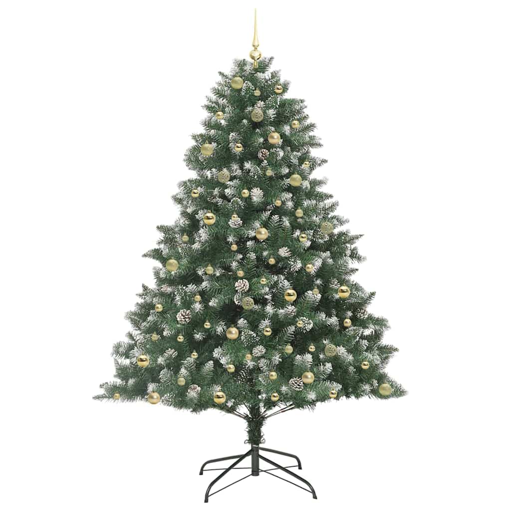 Kunstkerstboom met 300 LED Groen 240 cm PVC en Plastic en Staal is nu te koop bij PeponiXL, paradijselijk wonen!