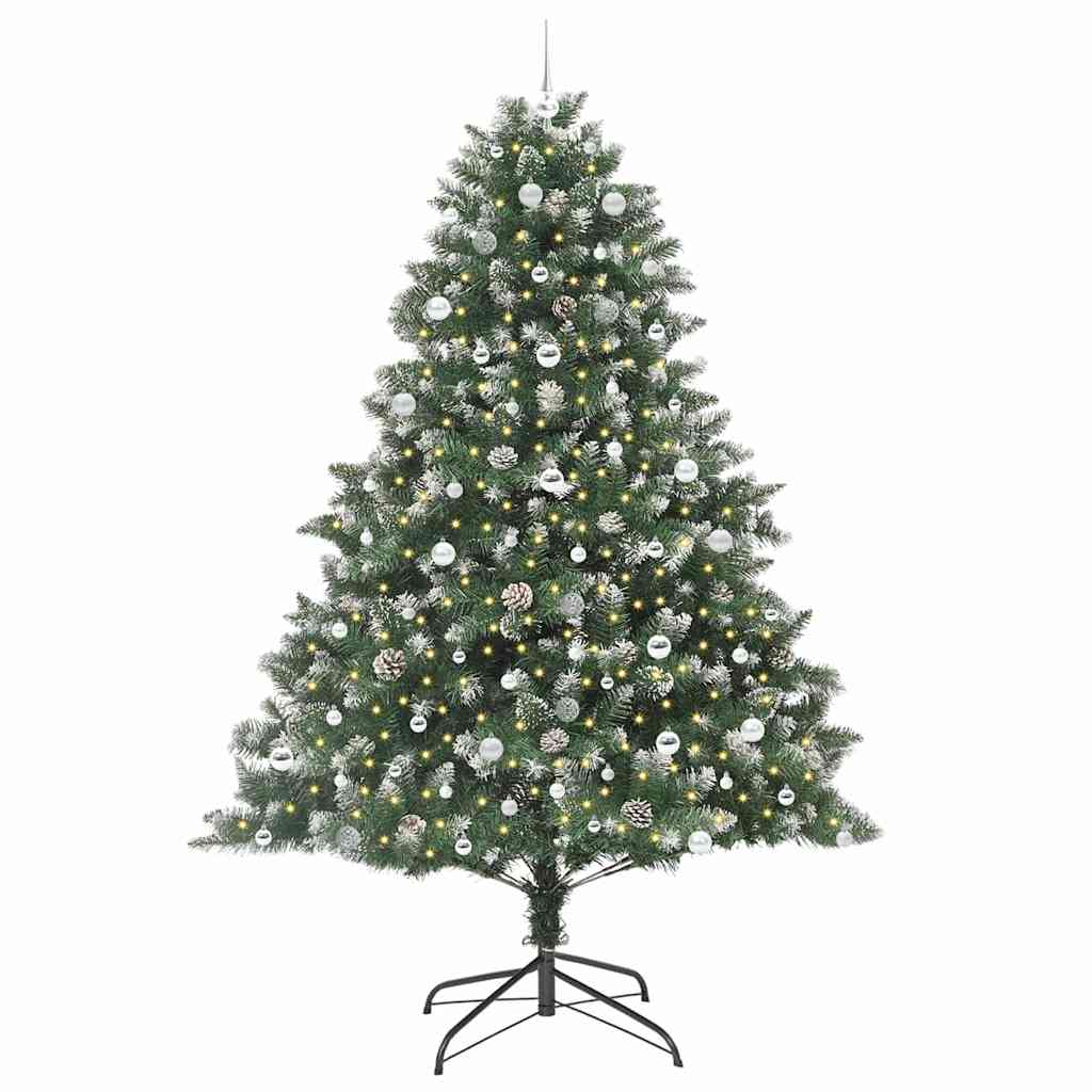 Kunstkerstboom met 300 LED Groen 240 cm PVC en Plastic en Staal is nu te koop bij PeponiXL, paradijselijk wonen!